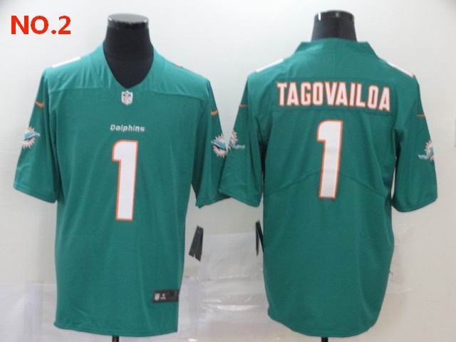 Men's Miami Dolphins 1 Tua Tagovailoa Jersey NO.2;